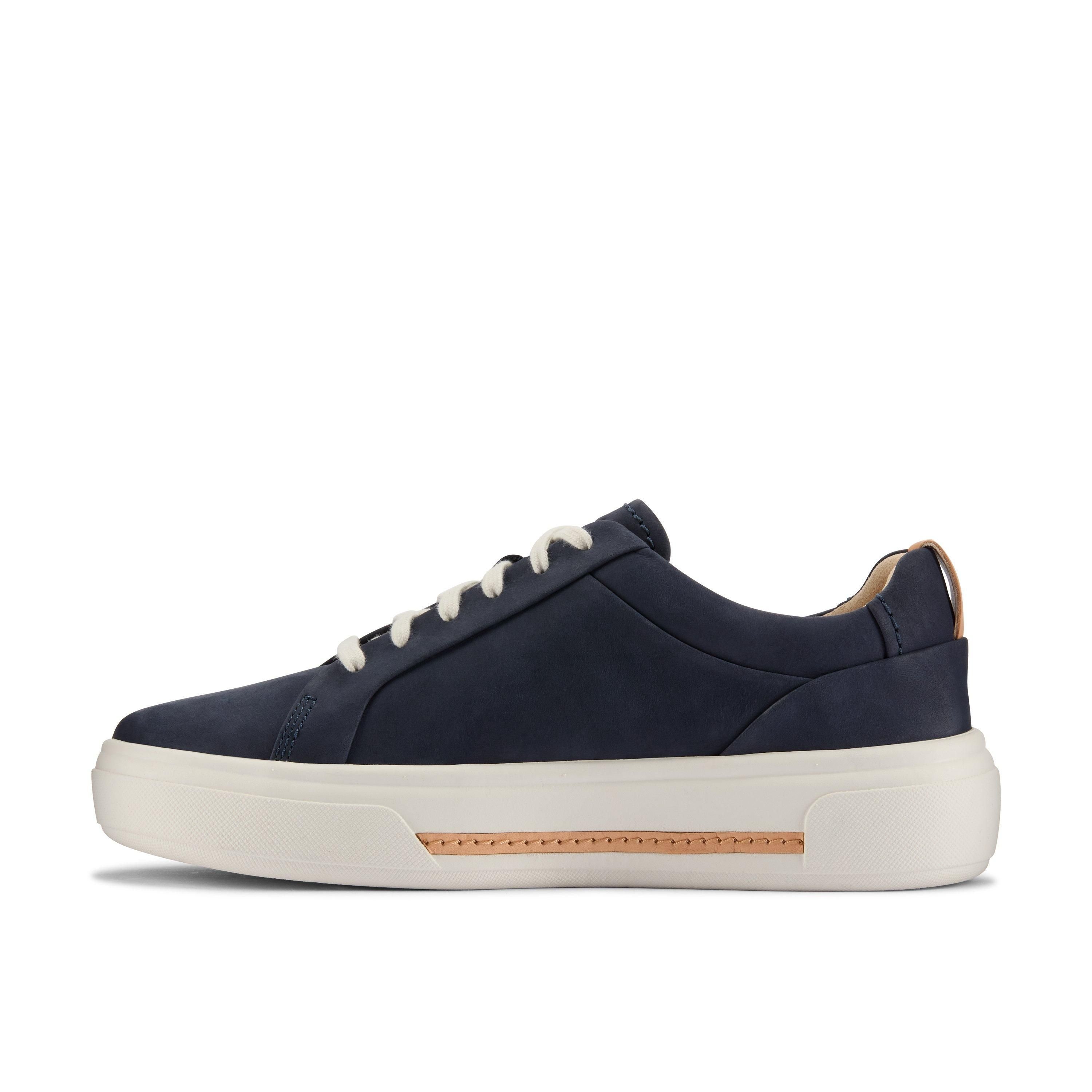 Clarks Clarks Women's Hollyhock Walk Navy Nubuck Trainers, Lace Up in Blue - 2