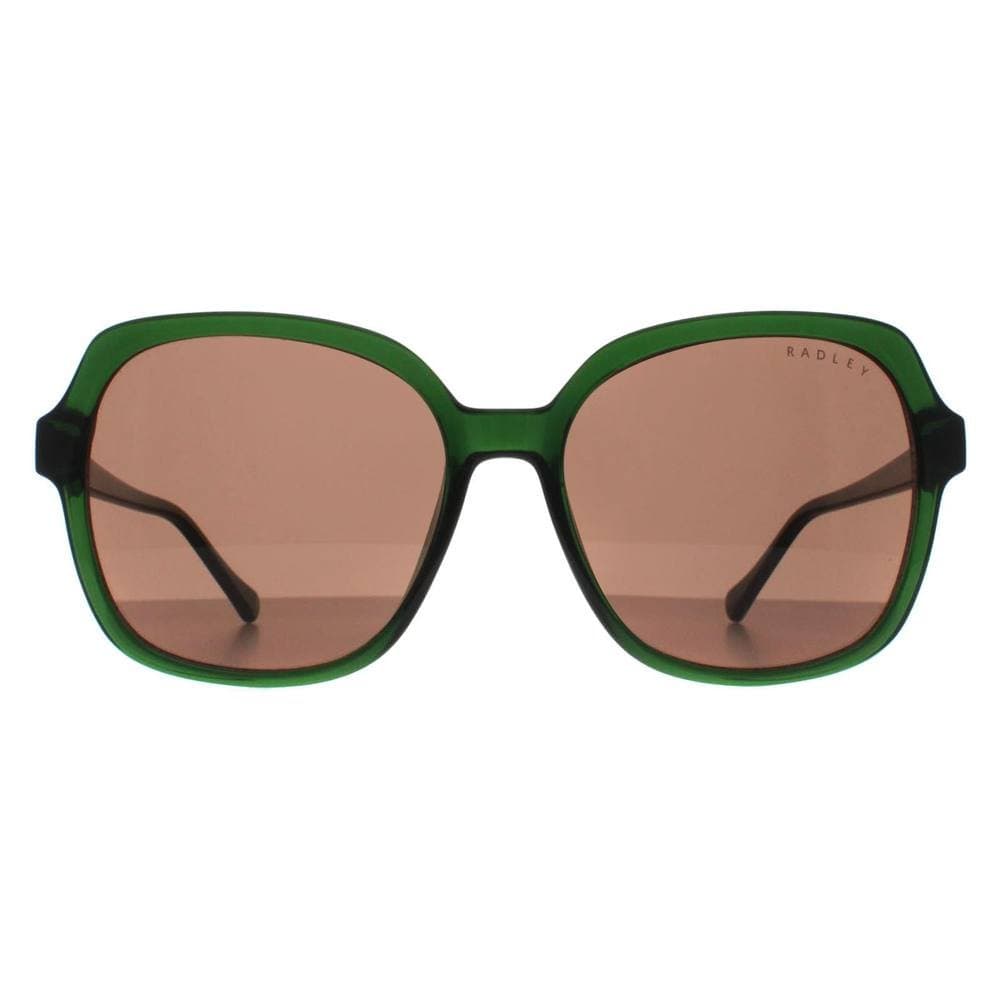 Radley Radley Square Transparent Dark Green Brown Sunglasses