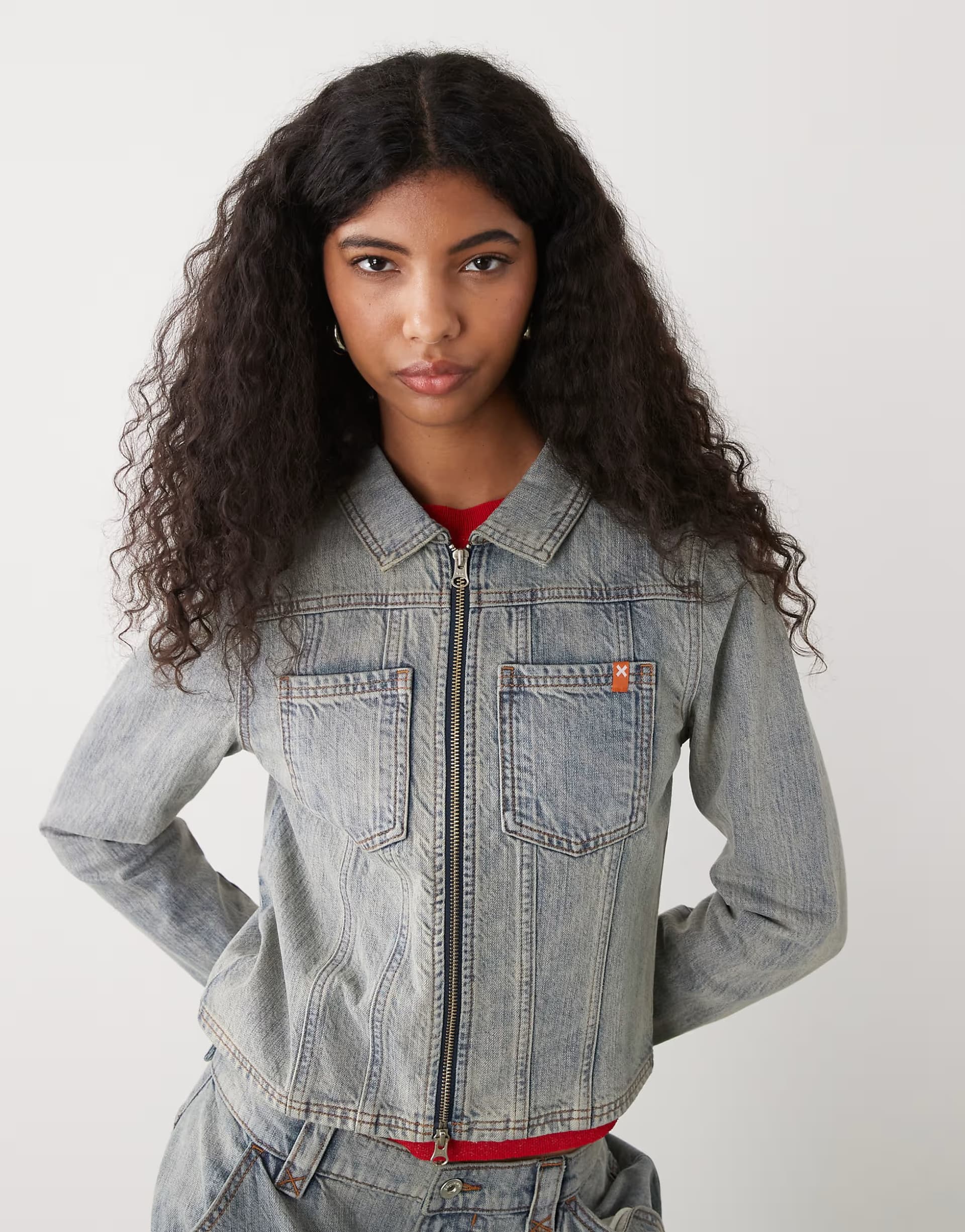 ASOS ASOS Fitted Denim Jacket in Light Wash