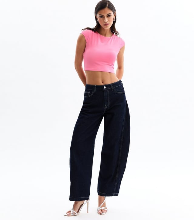 New Look Women's Pink Twist Back Cropped Top New Look - 3