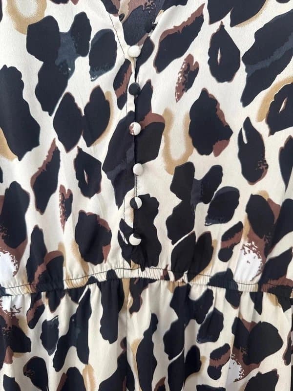 ASOS ASOS leopard short sleeve midi tea dress size 12 amazing condition