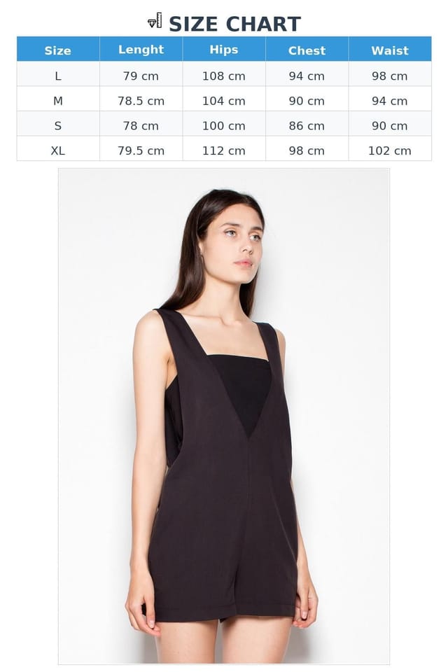 Love Lace Love Lace Women's Elegant Dungarees with Neckline Top in Black - 3