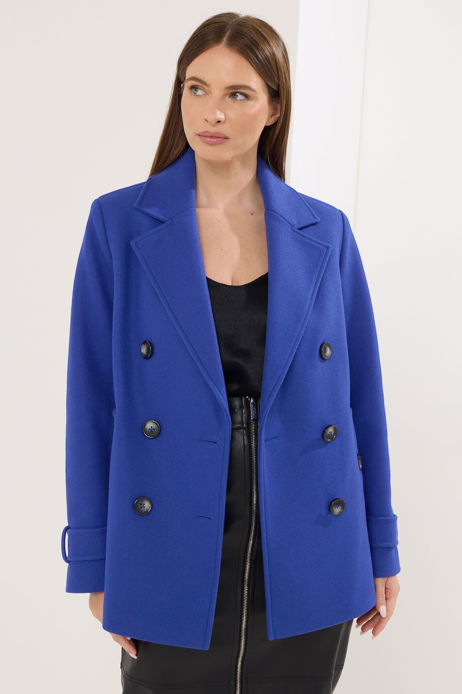 Star By Julien Macdonald Star by Julien Macdonald Women's Pea Coat in Cobalt