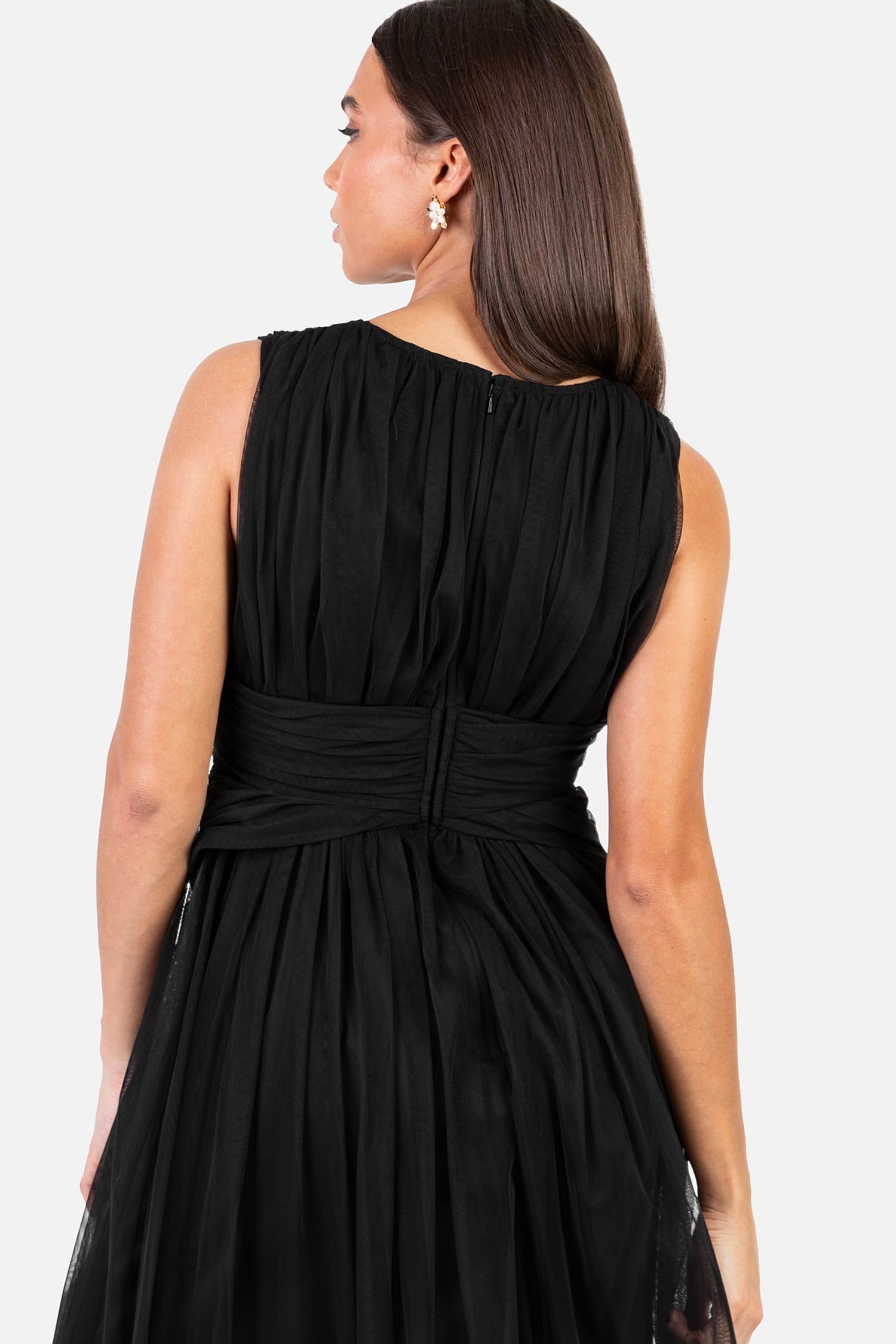 Anaya with Love Anaya with Love Women's Sleeveless V Neck Maxi Dress in Black - 4