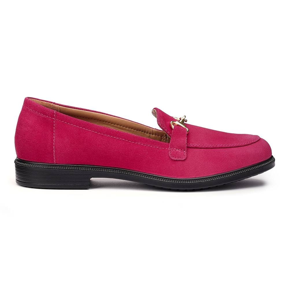 Hotter Hotter Women's 'Clovelly' Loafers in Bright Pink - 2