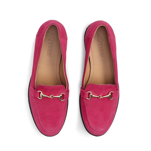 Hotter Hotter Women's 'Clovelly' Loafers in Bright Pink - 3