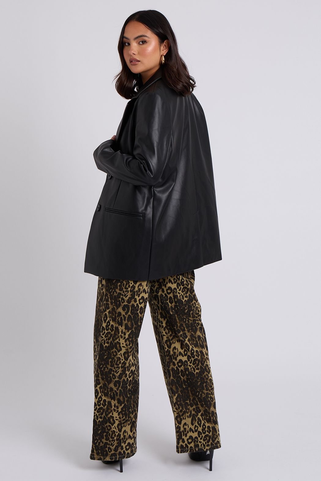 Urban Bliss Urban Bliss Women's PU Blazer in Black - 4