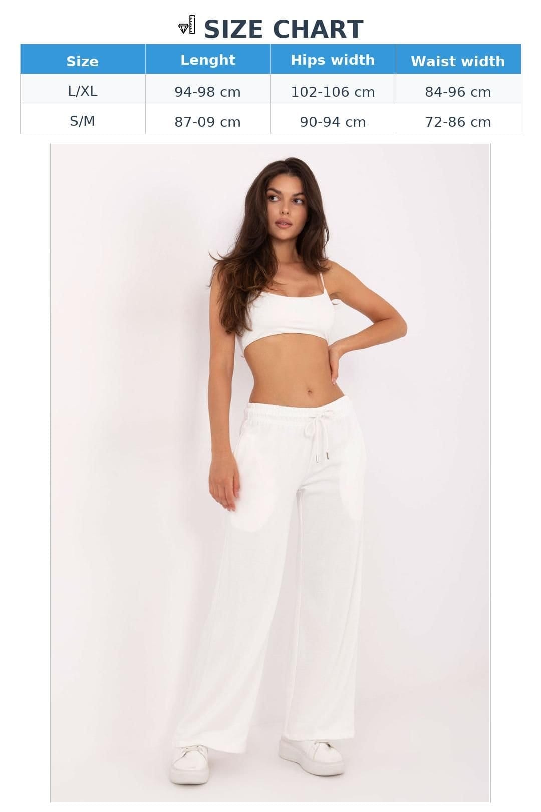 Love Lace Love Lace Women's Cotton Polyester Casual Sweatpants Trousers in White - 4