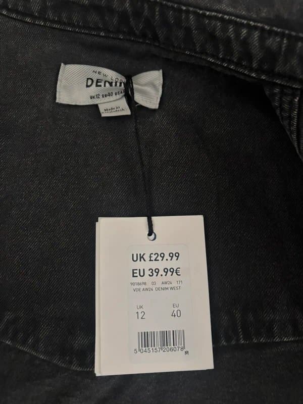 New Look Black Jean shirt