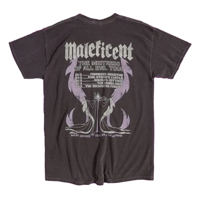Sleeping Beauty Sleeping Beauty Women's Mistress Of All Evil Maleficent Vintage Wash T-Shirt in Charcoal - 2