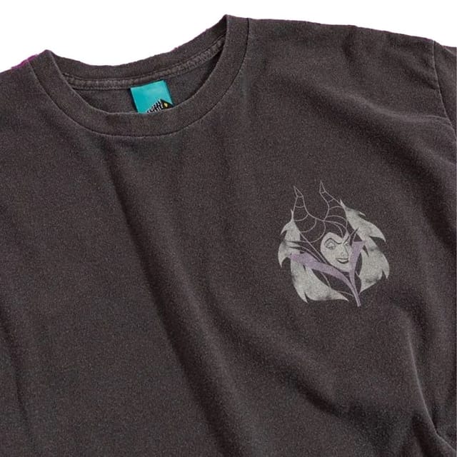 Sleeping Beauty Sleeping Beauty Women's Mistress Of All Evil Maleficent Vintage Wash T-Shirt in Charcoal - 3