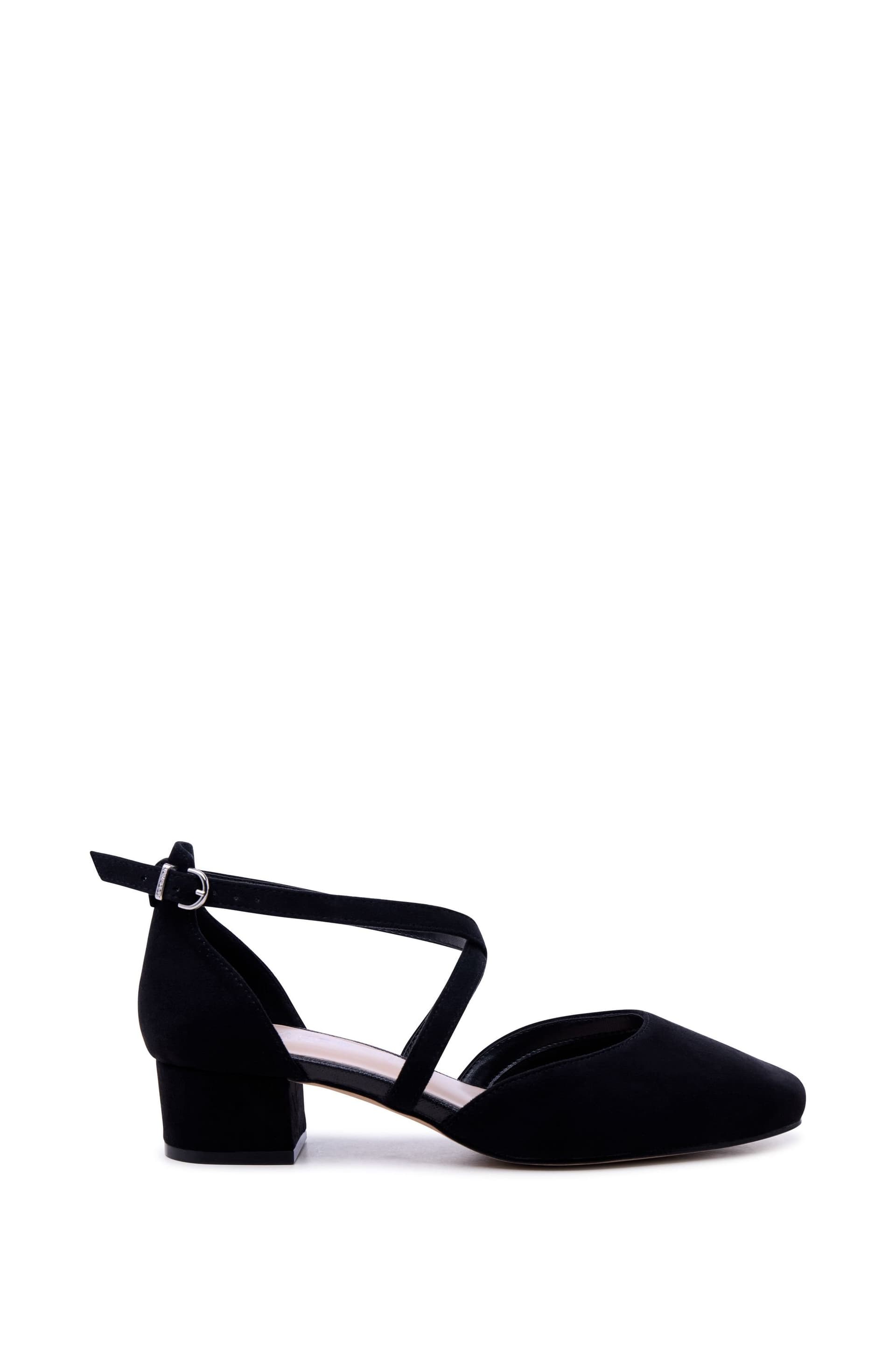 Paradox London Paradox London Women's Gemma' Wide Fit Cross Front Low Heel Shoes in Black