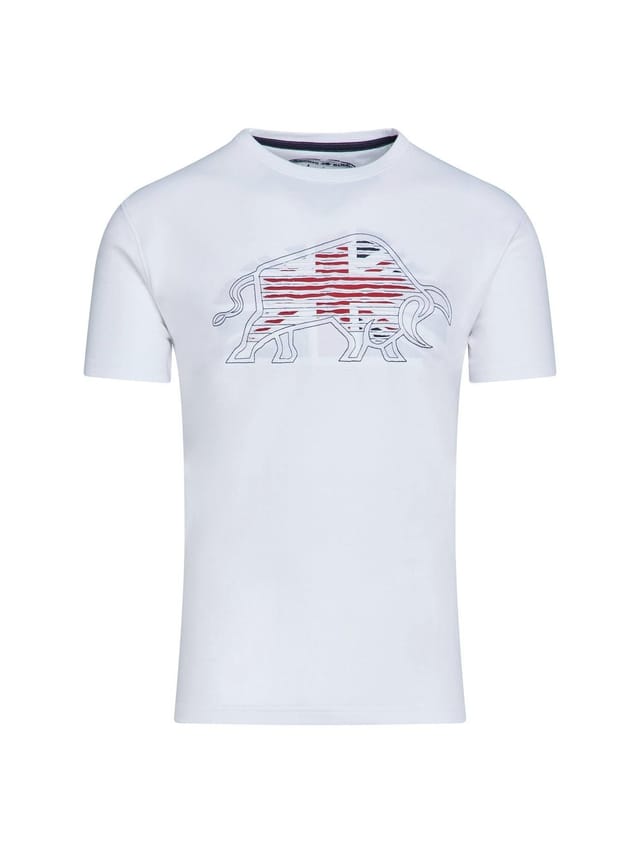 raging bull Raging Bull Men's Slash Bull T-Shirt in White - 2