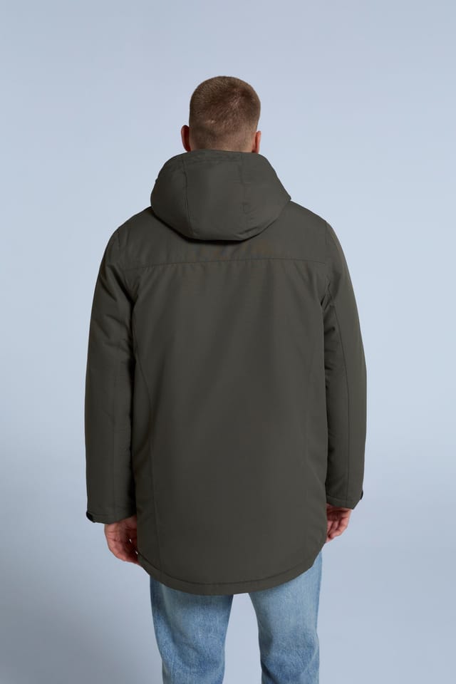 Animal Animal Men's 'Lisbon' Waterproof Breathable Side Pockets Taped Seams Thermal Parka in Olive - 3