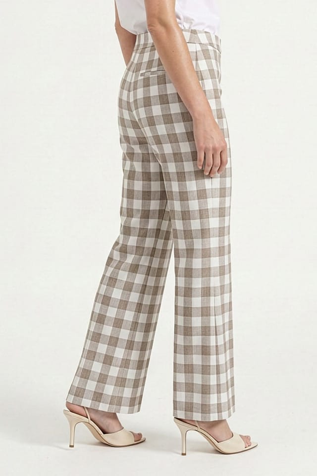 Lily and Lionel Lily and Lionel Women's Oatley Check Trouser in Brown - 2