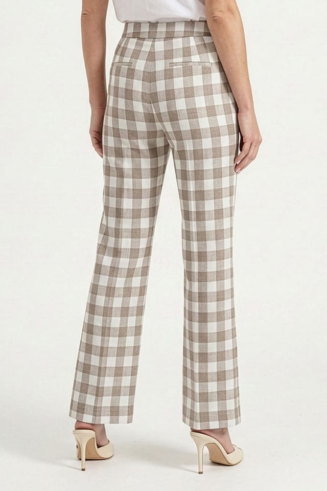 Lily and Lionel Lily and Lionel Women's Oatley Check Trouser in Brown - 3