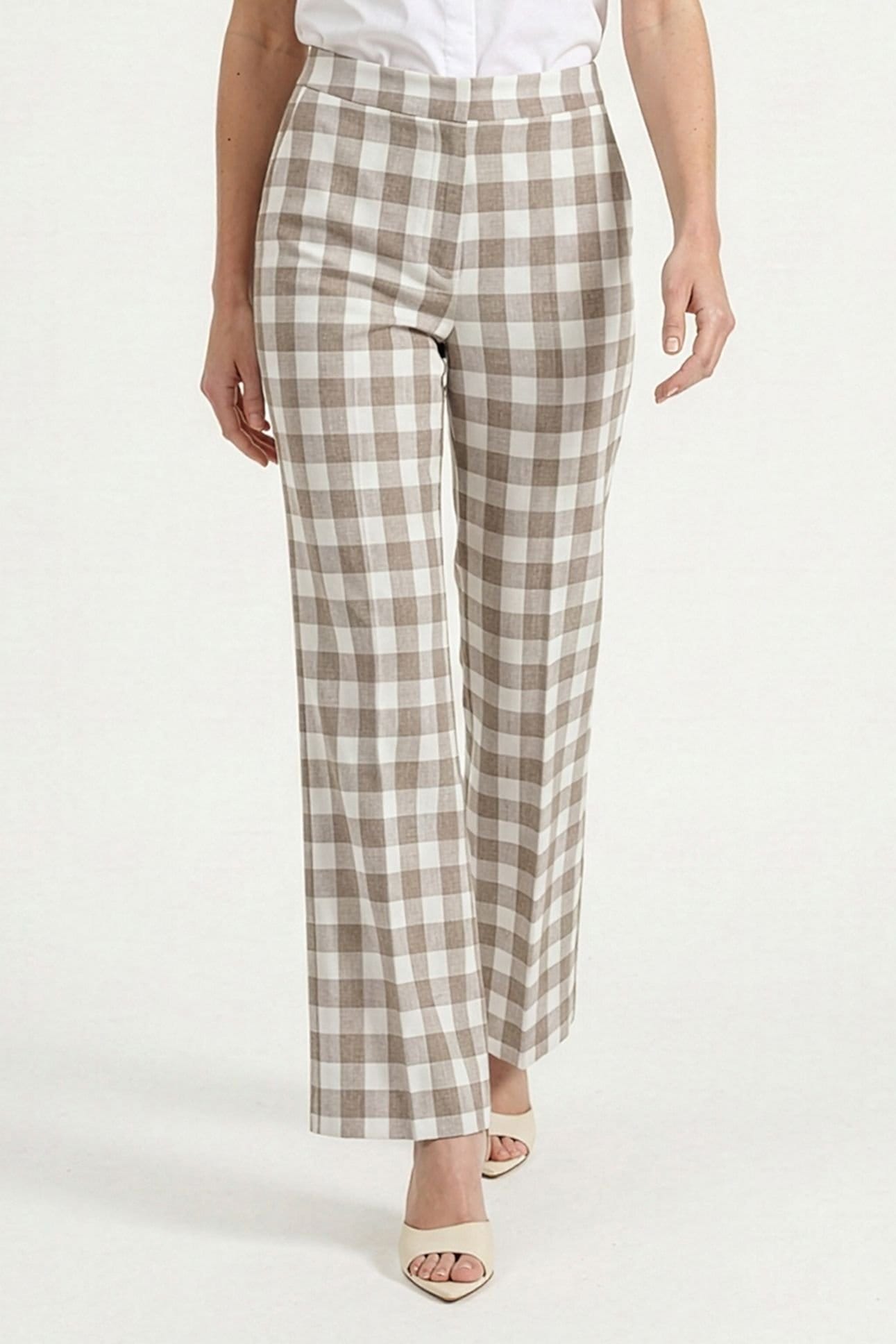 Lily and Lionel Lily and Lionel Women's Oatley Check Trouser in Brown - 4