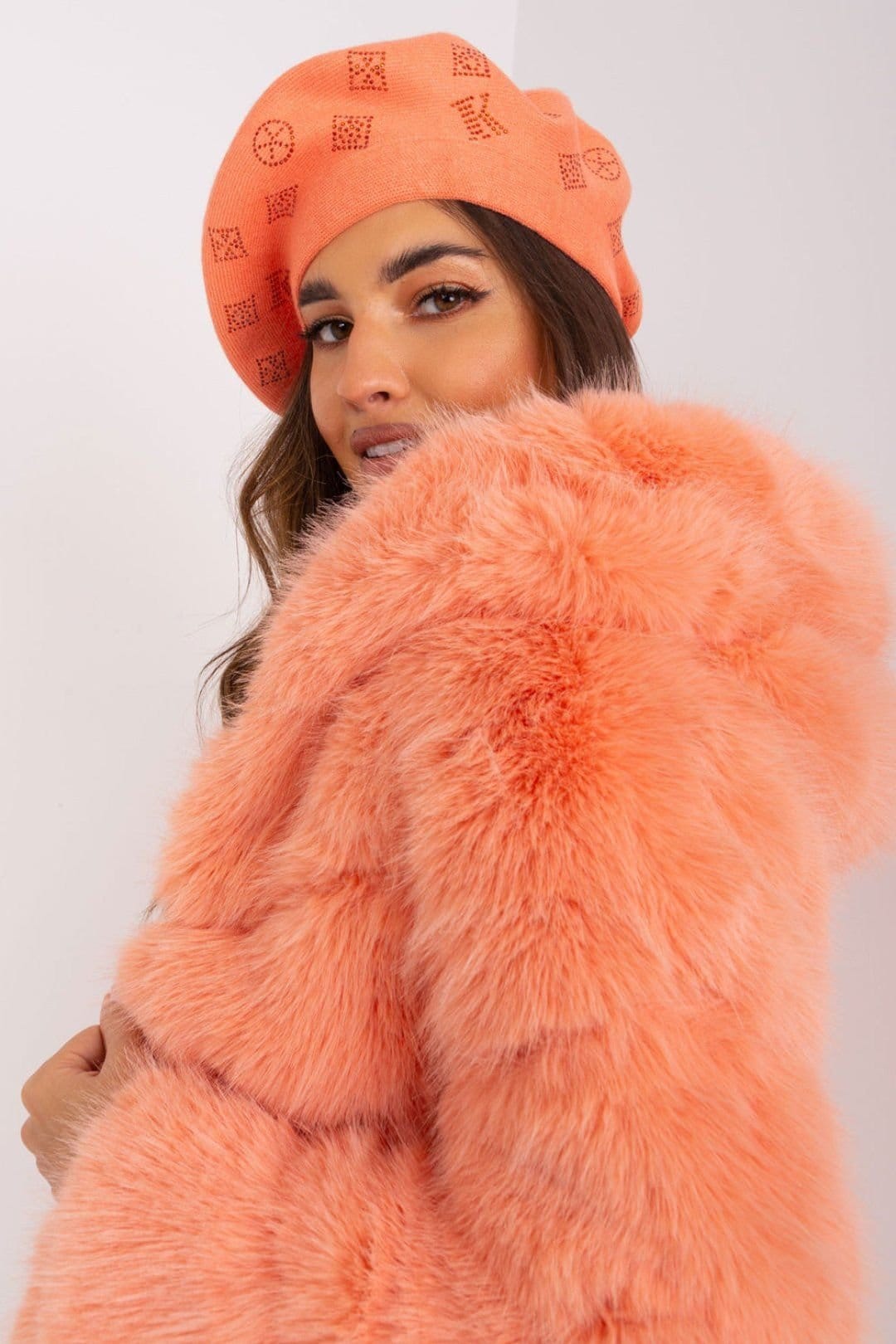Love Lace Love Lace Women's Classic Felt Beret Hat Soft Fit for Everyday Style Wear Chic Look in Orange - 4