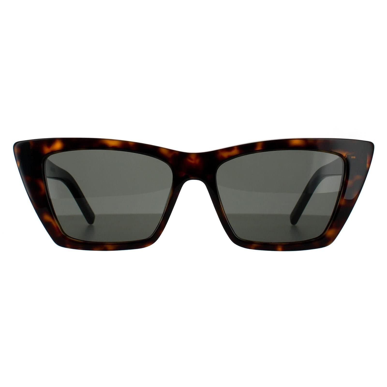 Saint Laurent Saint Laurent Women's Cat Eye Dark Havana Grey SL 276 MICA Sunglasses in Brown