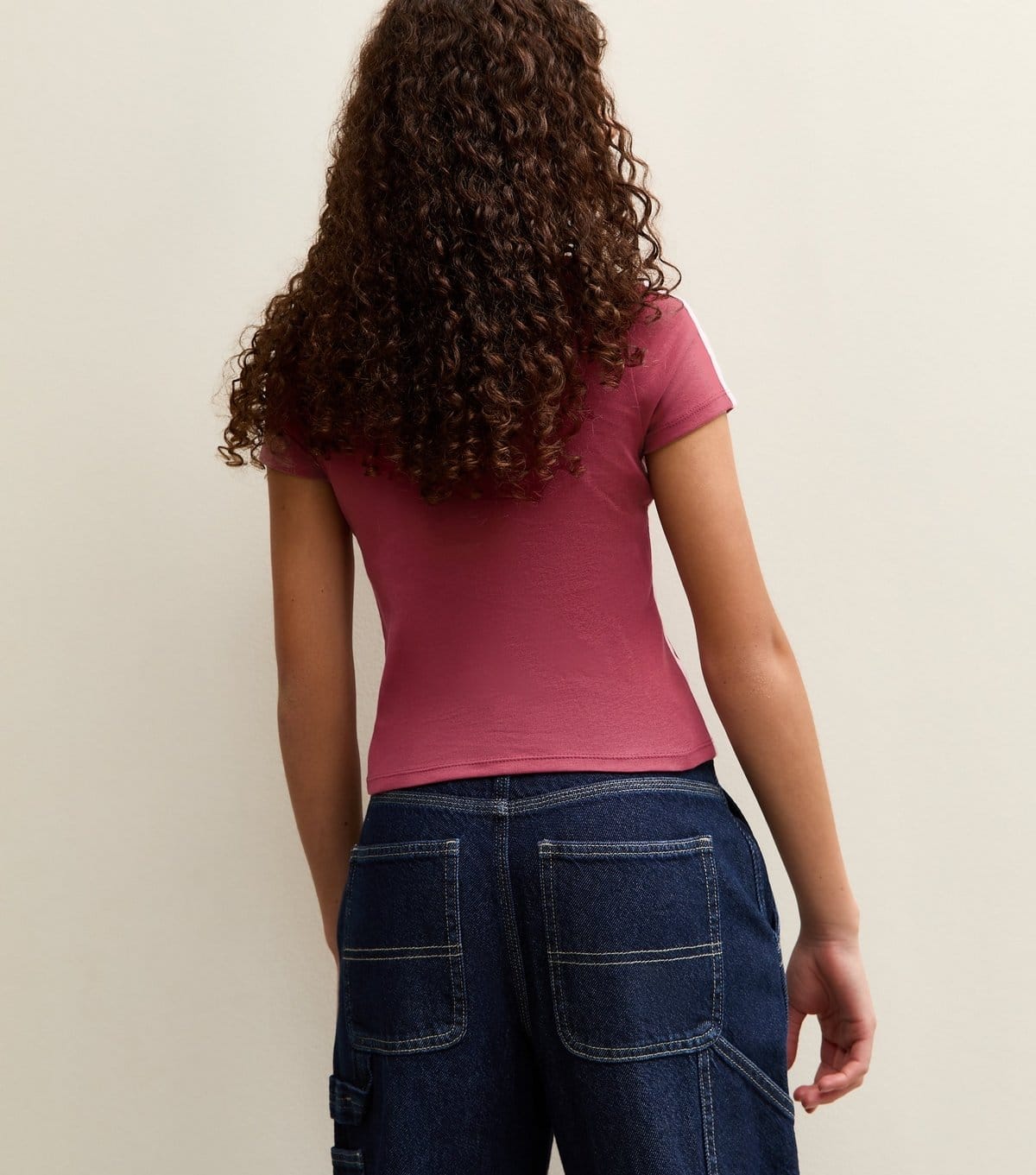 New Look Girls' Burgundy Fitted Manhattan Football Top New Look - 4