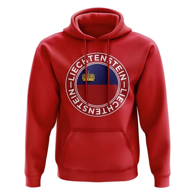 Leichtenstein Leichtenstein Men's Personalised Liechtenstein Football Badge Hoodie Red - 2