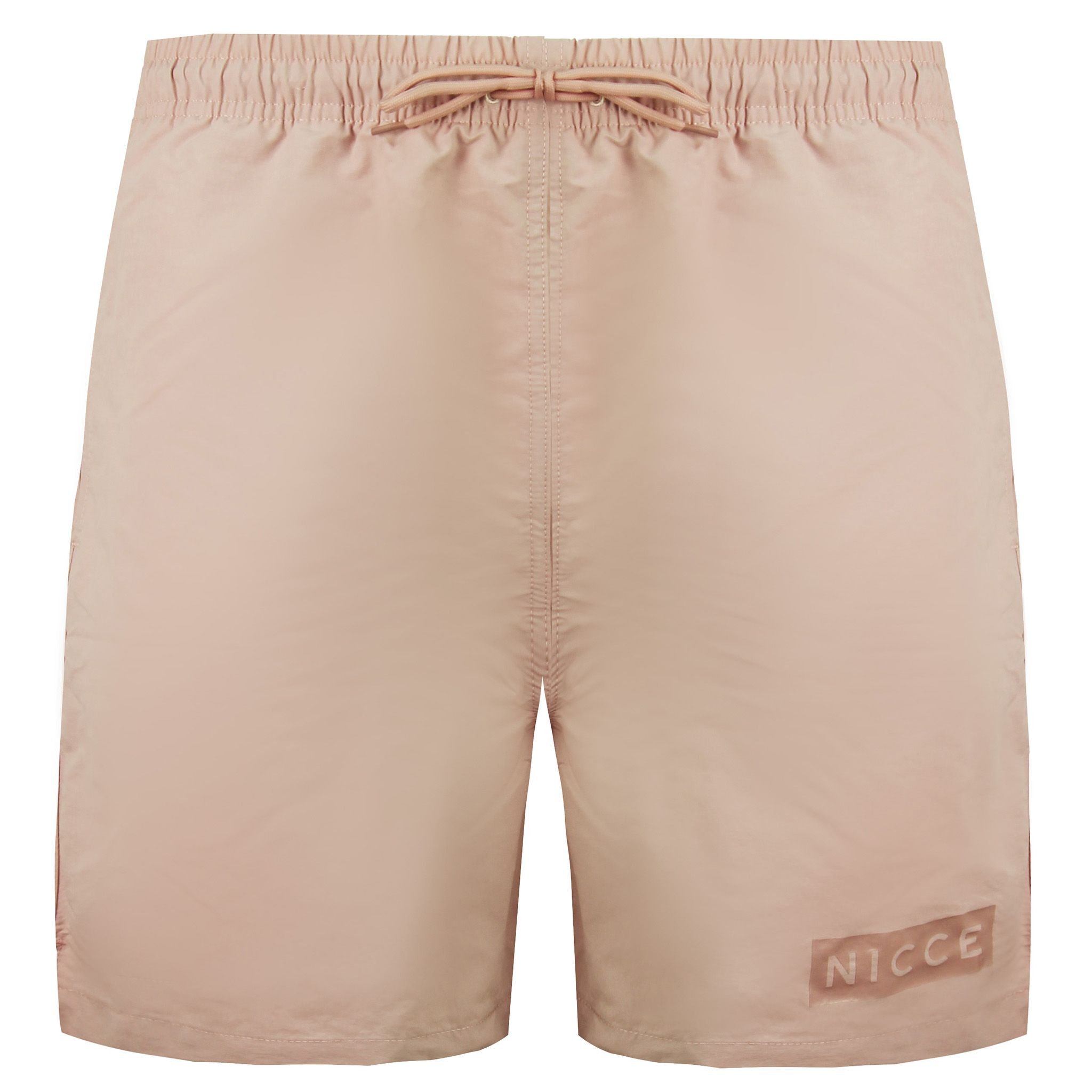Nicce Nicce Men's Stretch Waist Pink Crib Swim Shorts - 2