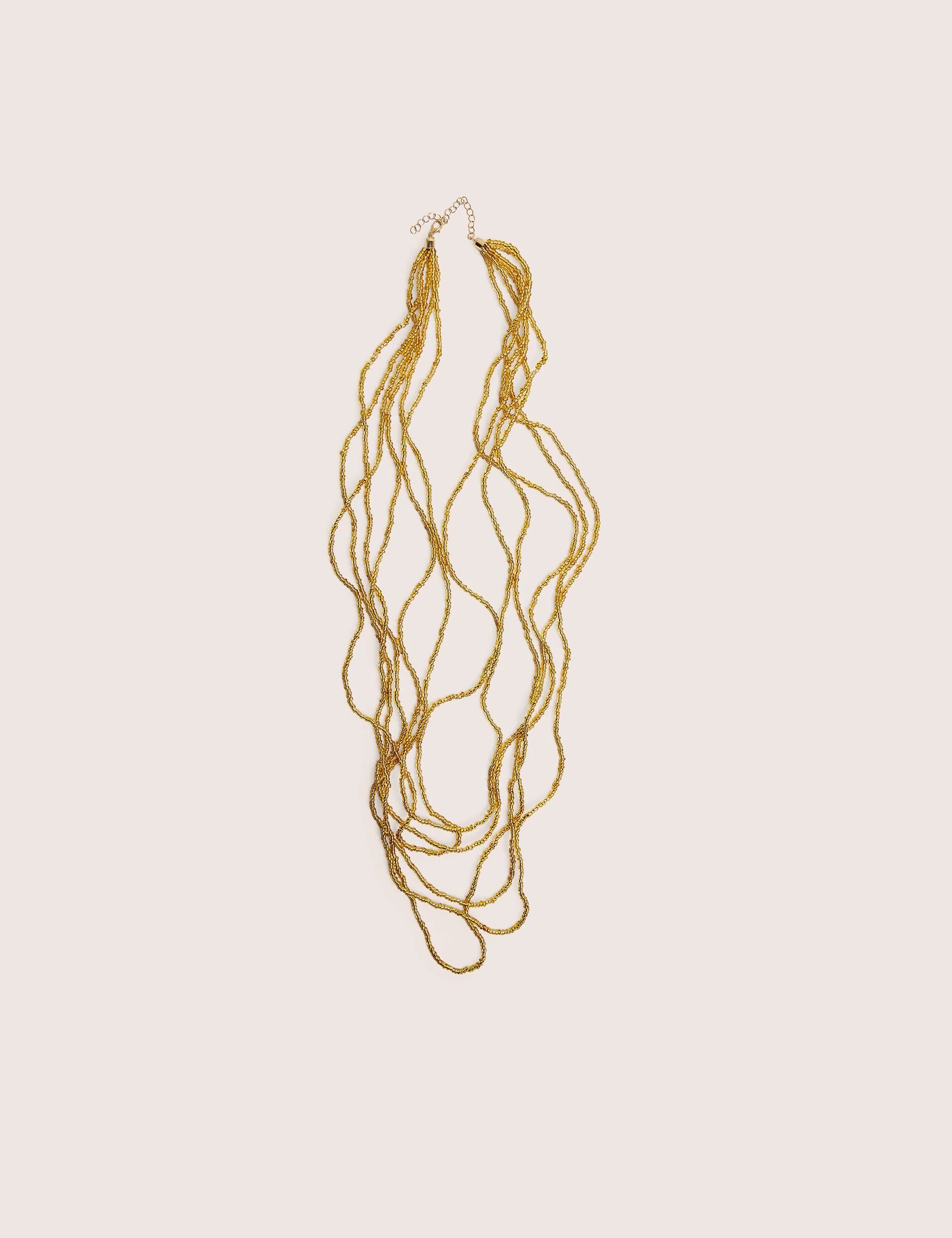 Public Desire Public Desire Gold Beaded Long Layered Necklace