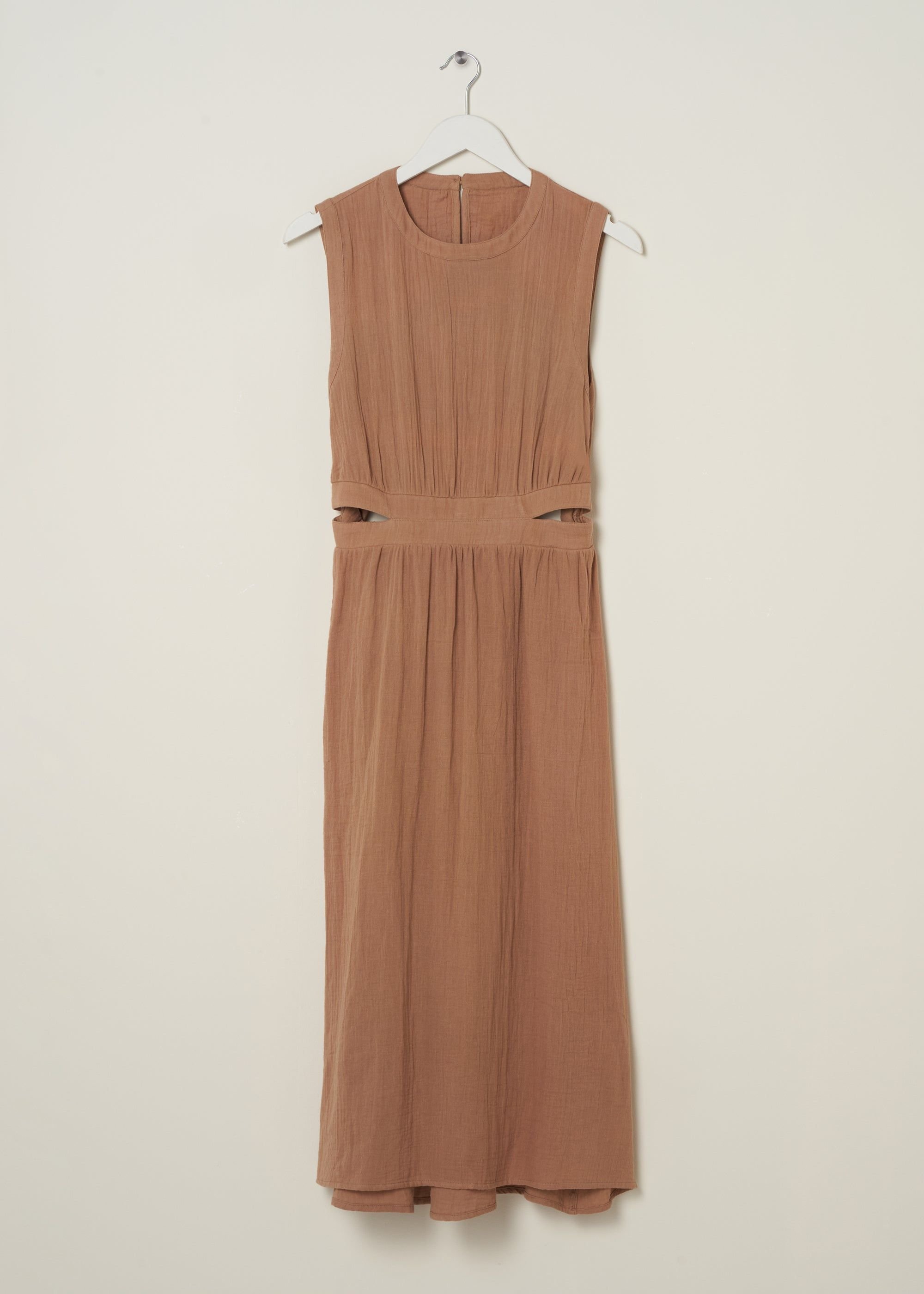 Truly Truly Women's Cotton Cheesecloth Midi Dress in Camel - 3