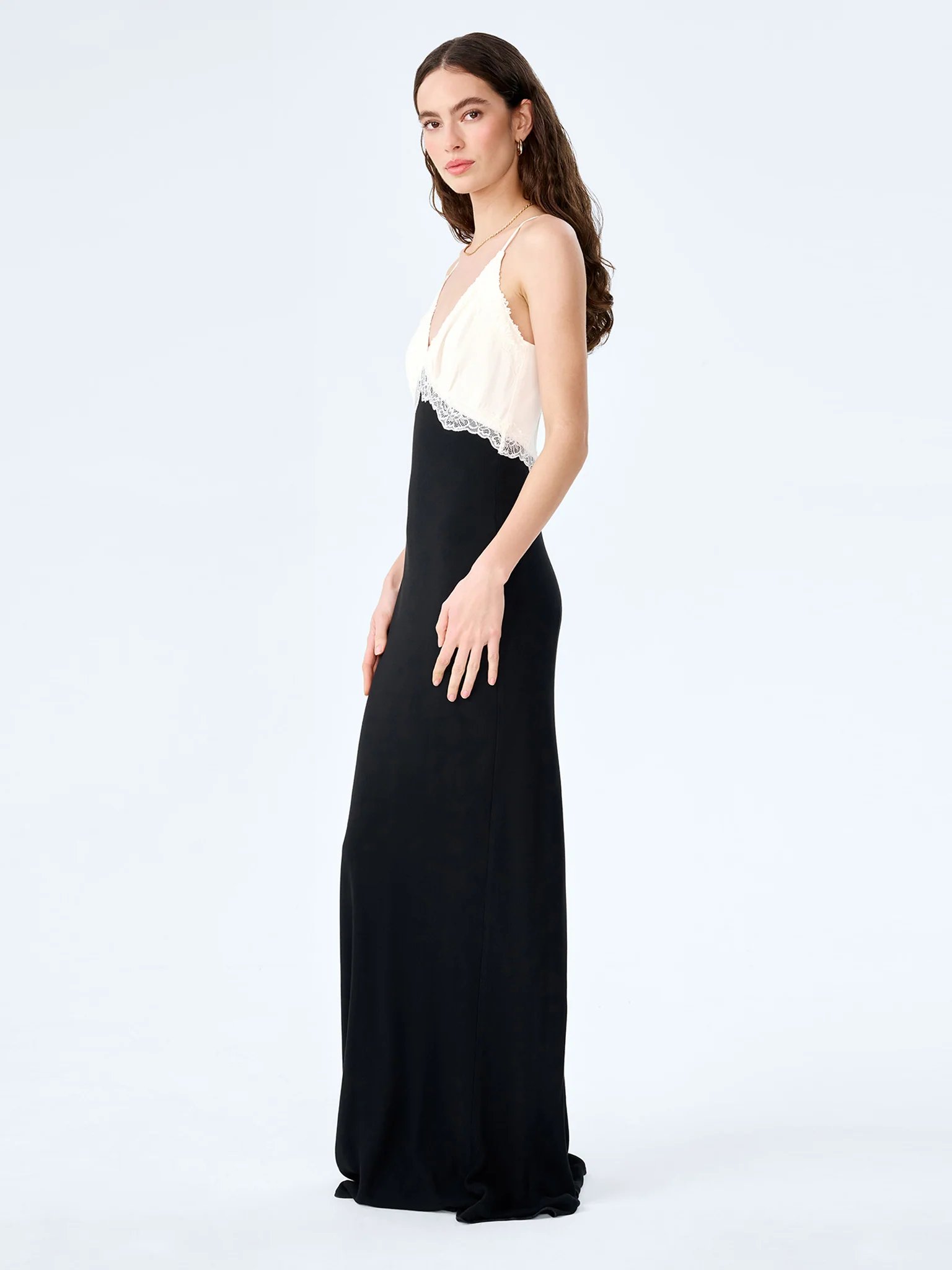 OMNES Drew Maxi Dress in Black and White - 2