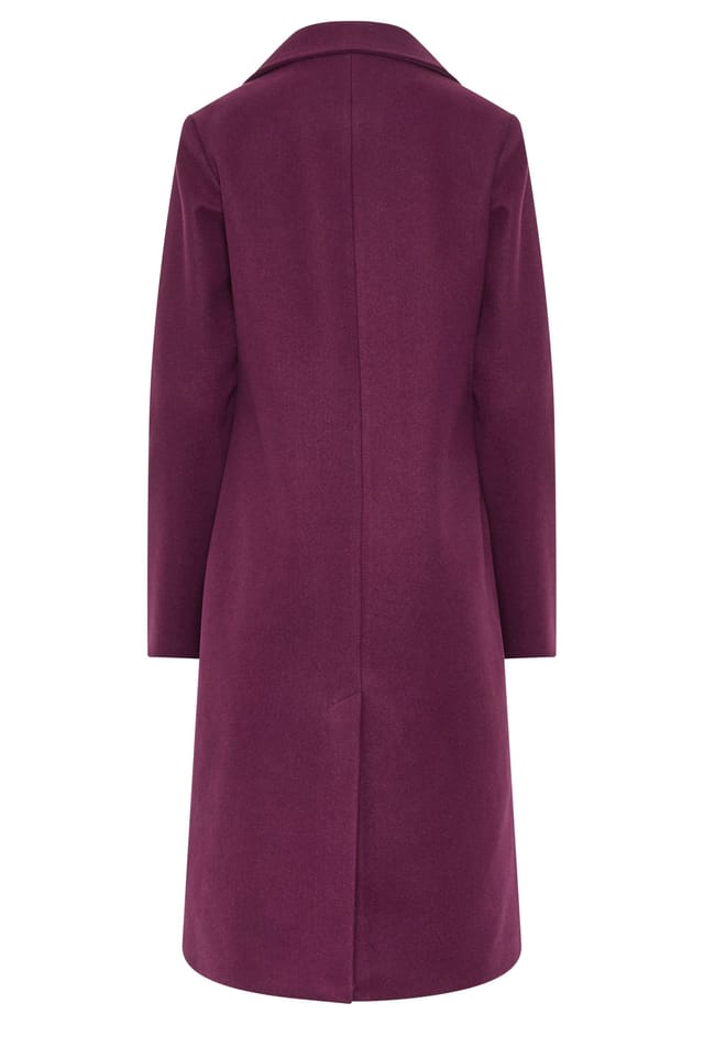 Long Tall Sally Long Tall Sally Women's Tall Formal Midi City Coat in Burgundy - 2
