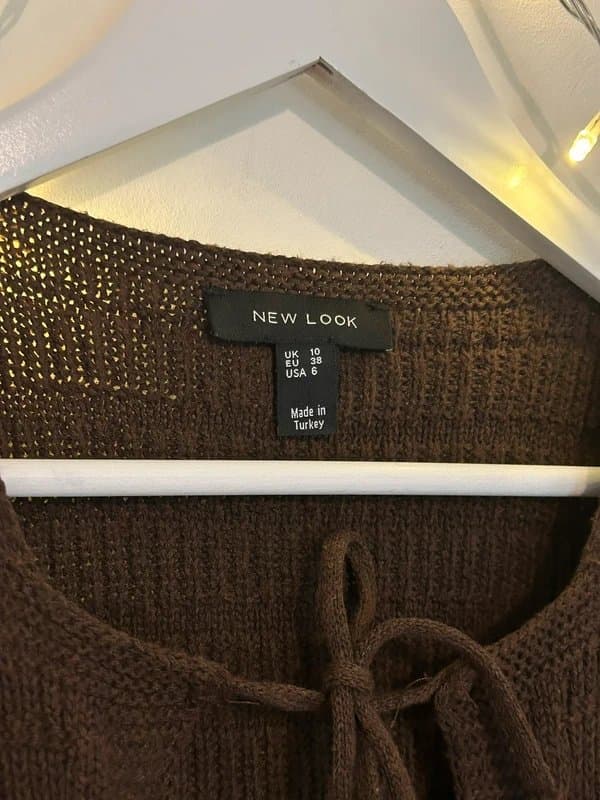 New Look Brown Cute knitted waist coat
