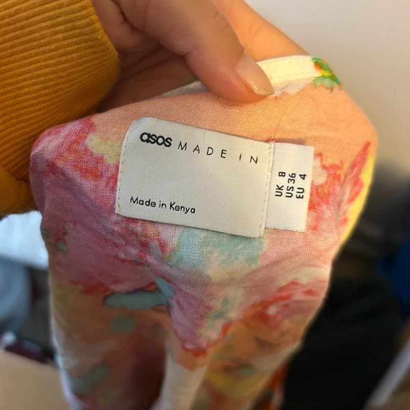 ASOS ASOS Rainbow Watercolor Tie Front Blouse