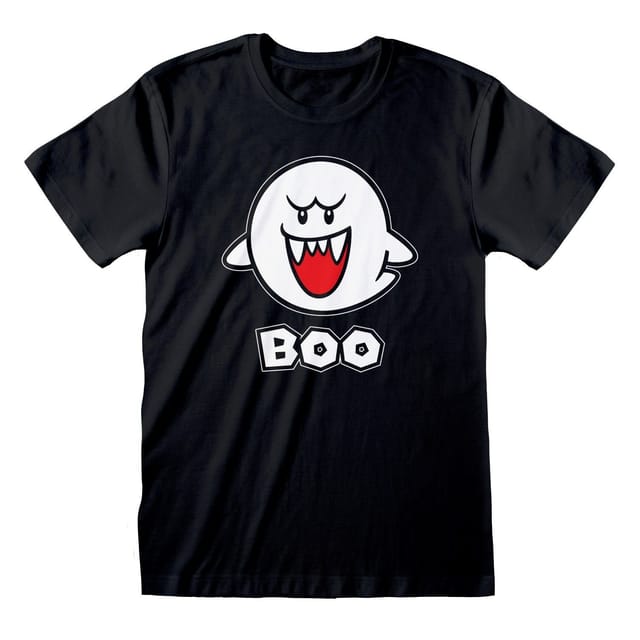 Super Mario Super Mario Men's Boo T-Shirt in Black - 3