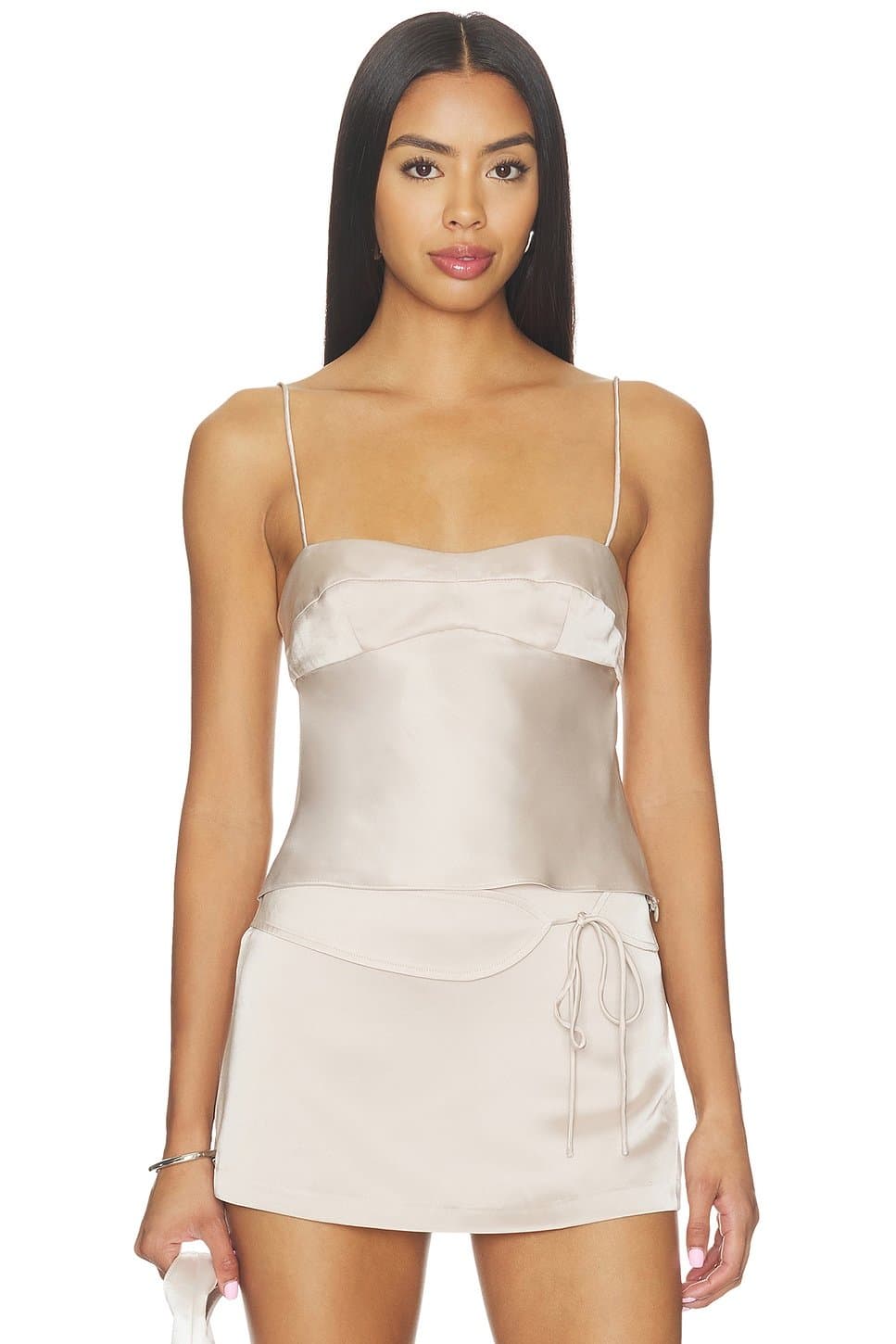 revolve Revolve Farro Silk Camisole With Skirt