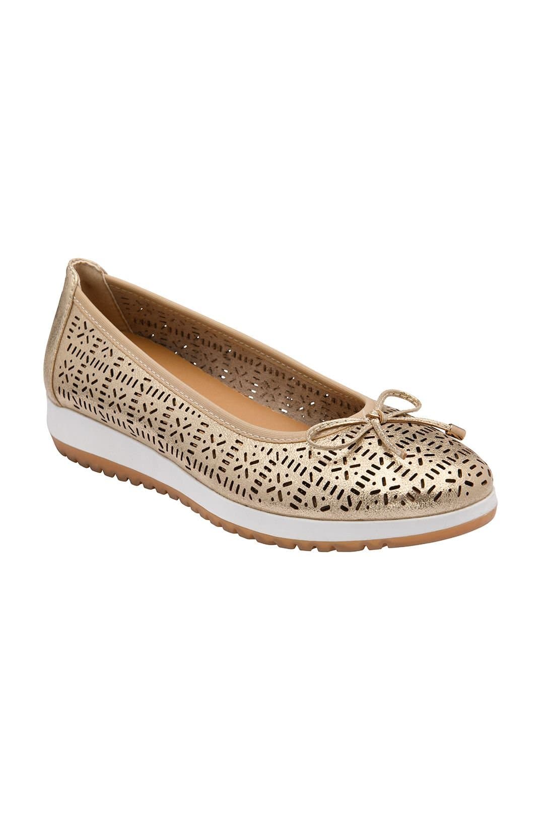 Lotus Lotus Women's 'Helen' Ballerina Shoes in Gold