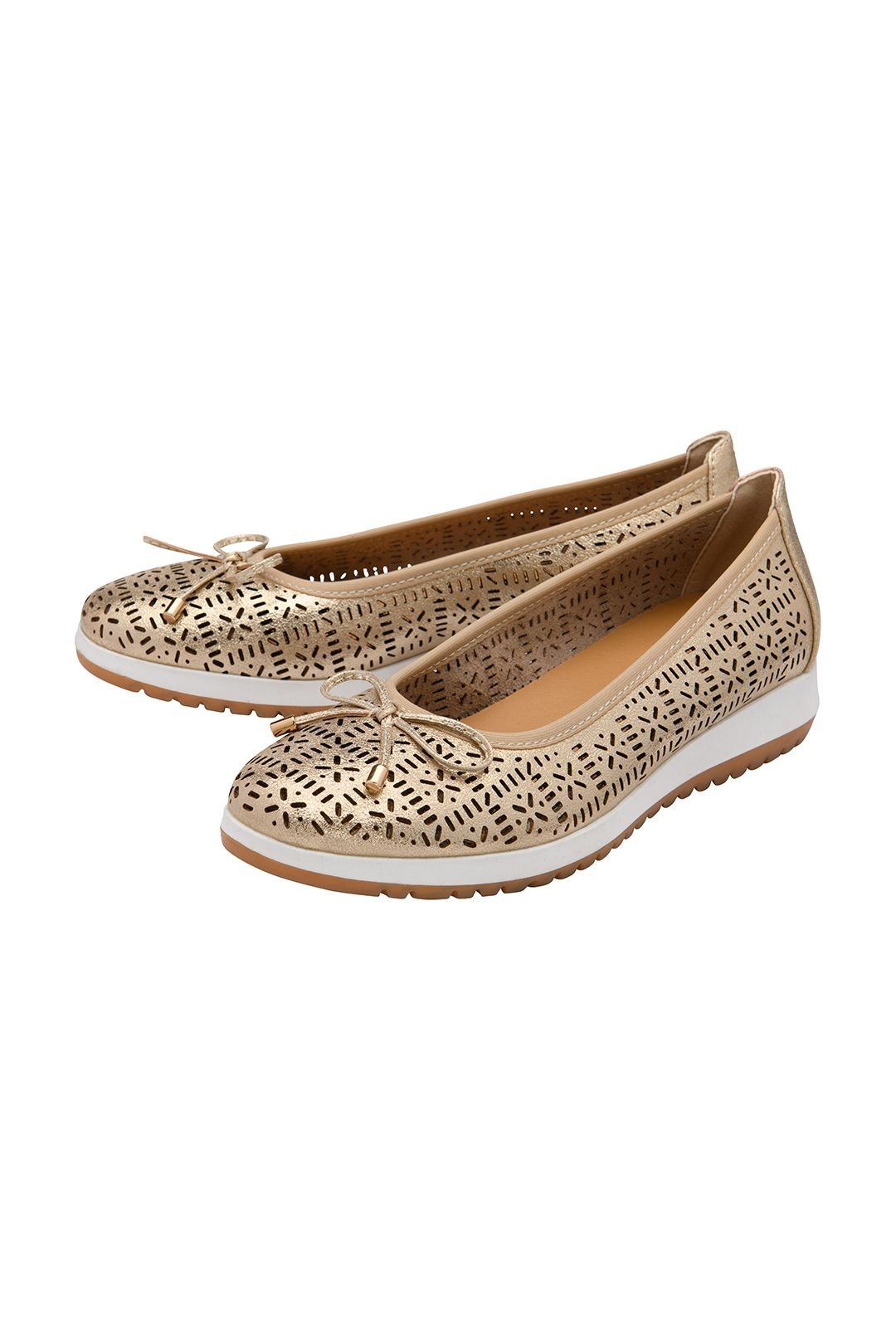 Lotus Lotus Women's 'Helen' Ballerina Shoes in Gold - 2
