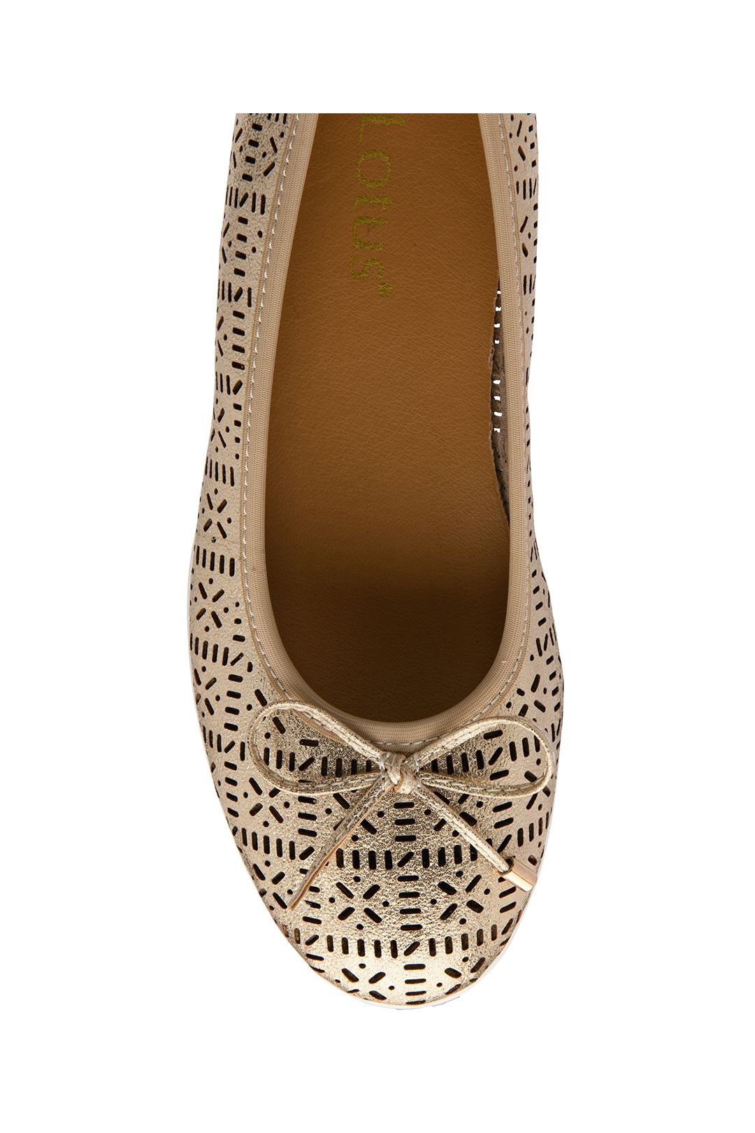 Lotus Lotus Women's 'Helen' Ballerina Shoes in Gold - 4