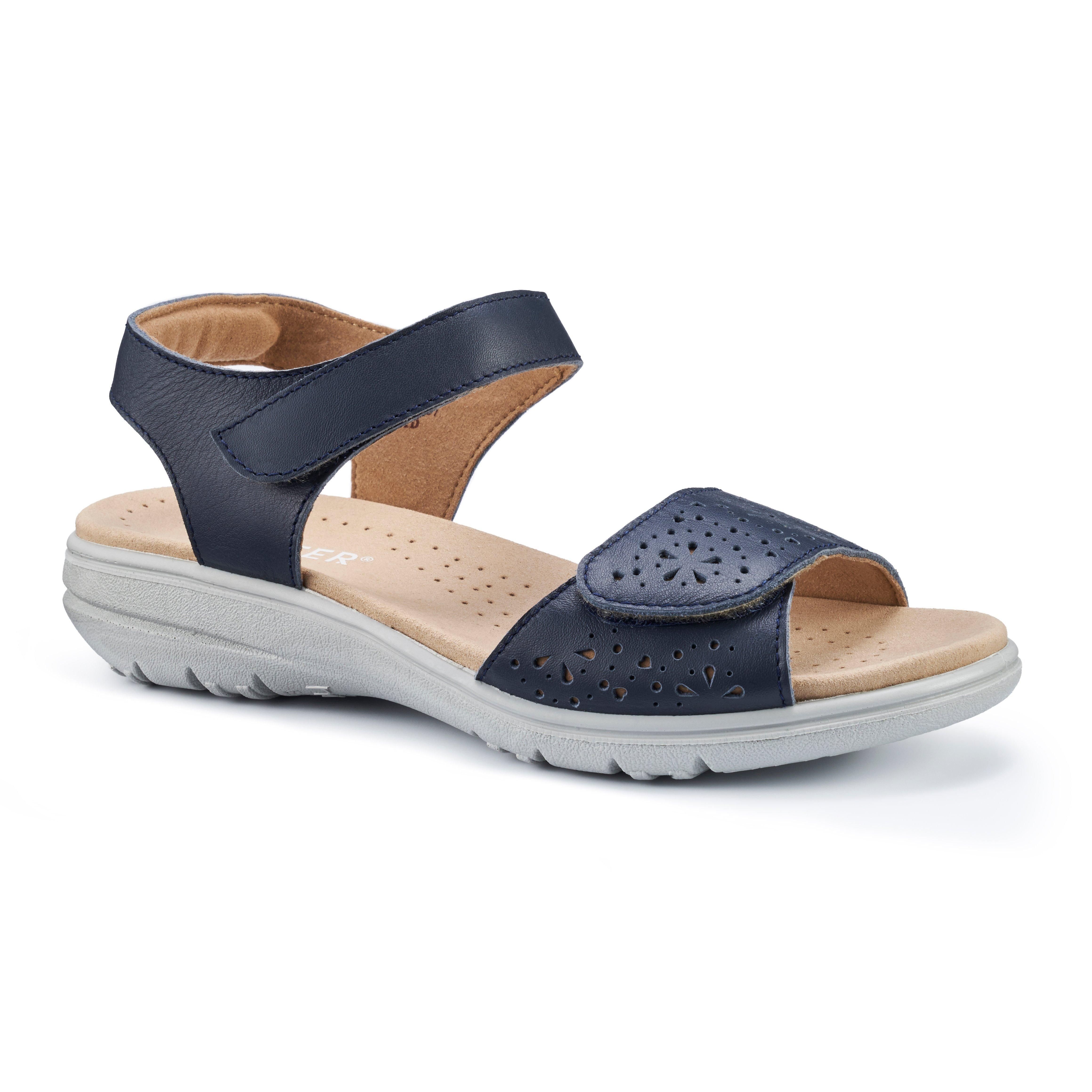 Hotter Hotter Women's Wide Fit 'Leah II' Sandals in Dark Navy - 2