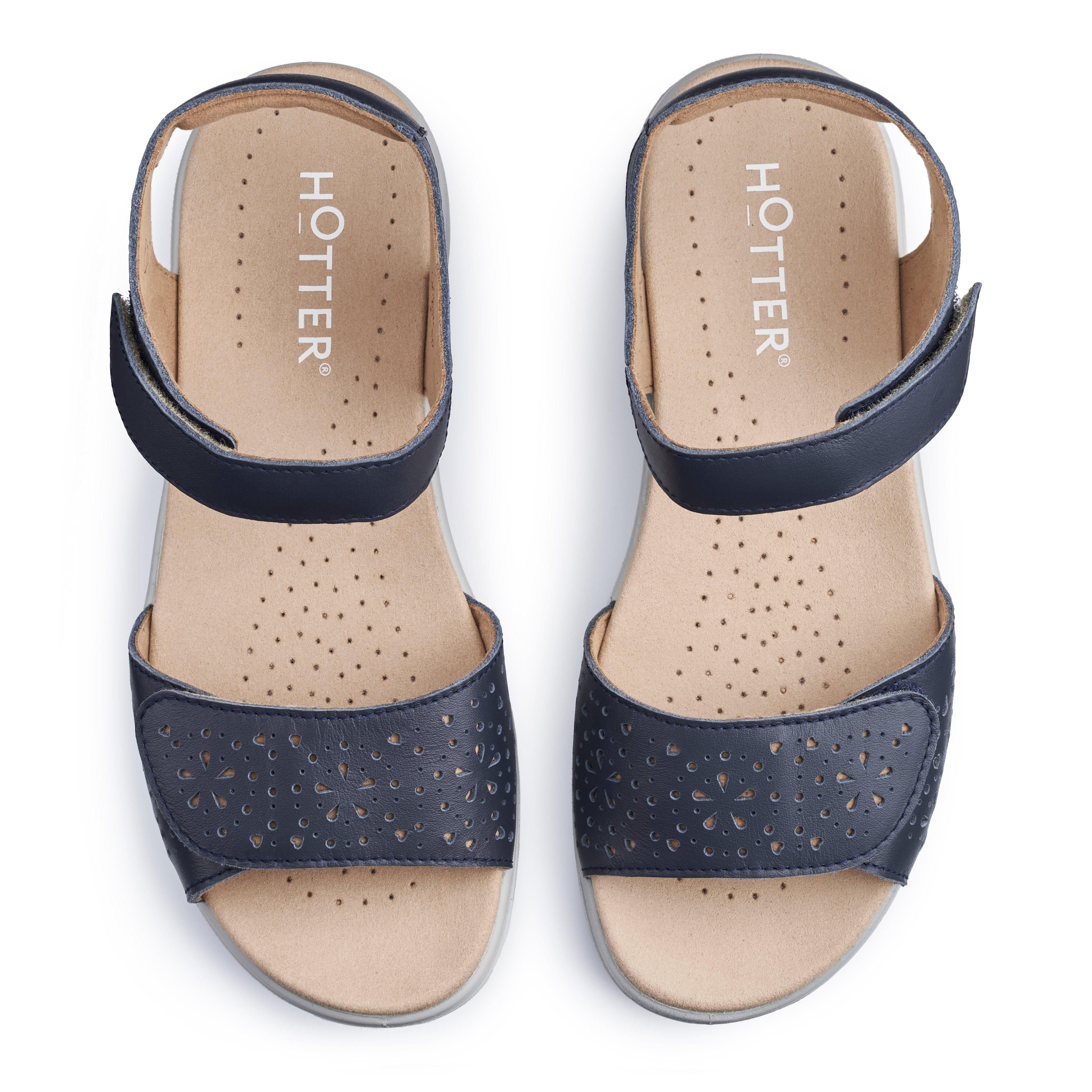 Hotter Hotter Women's Wide Fit 'Leah II' Sandals in Dark Navy - 3