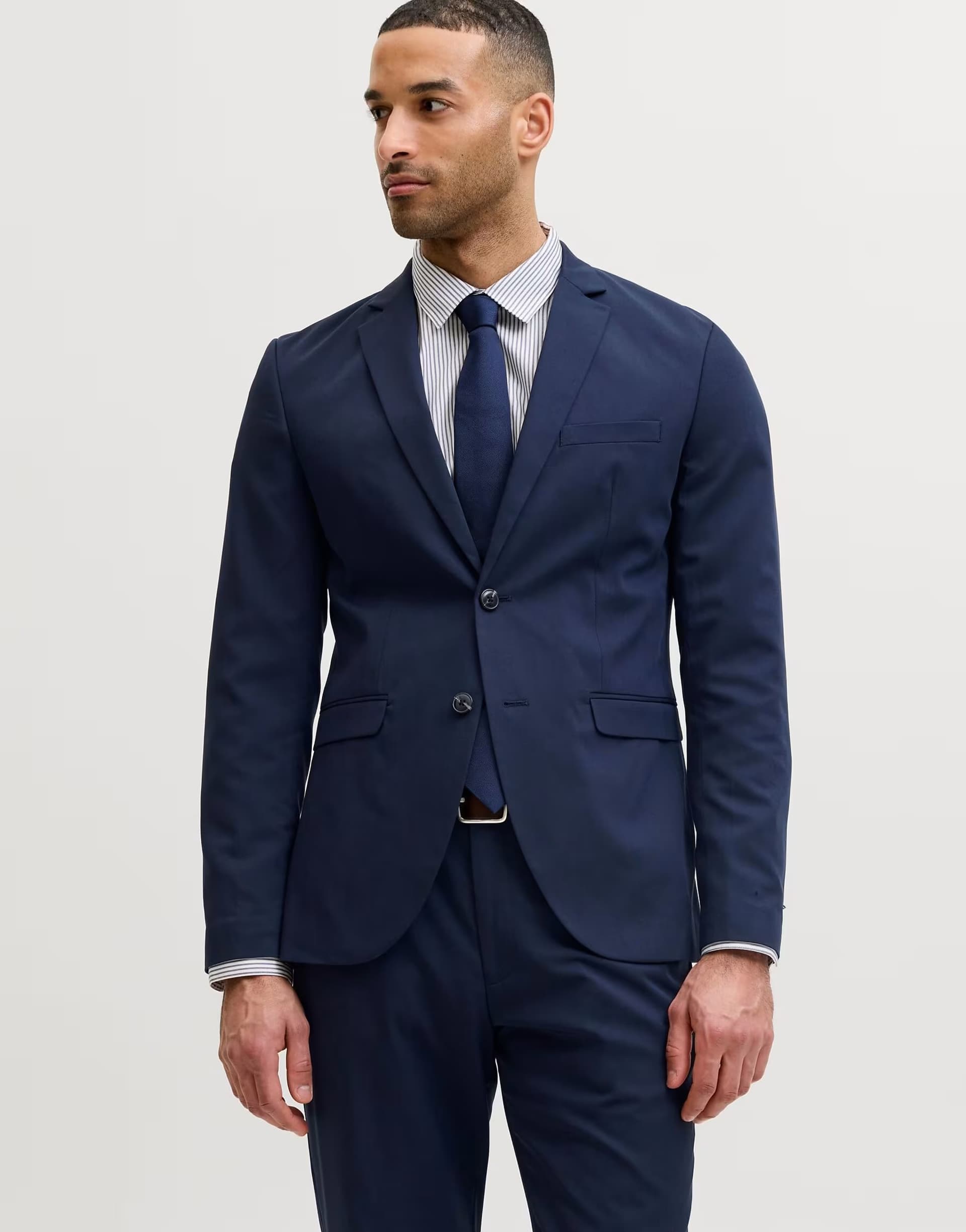 ASOS Jack & Jones Single-breasted blazer in dark navy