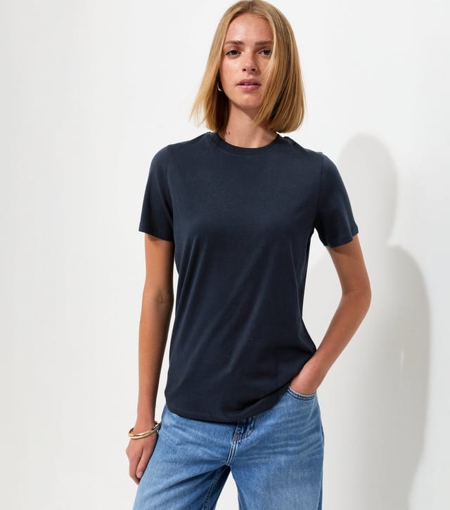 New Look Women's Navy Cotton T-Shirt New Look - 2