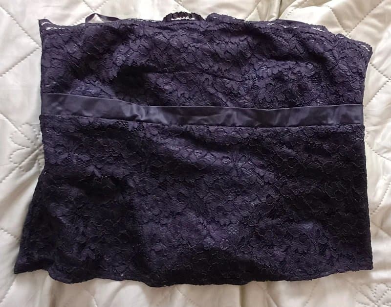 F&F Black,fully lined, lace corset style size 18 top