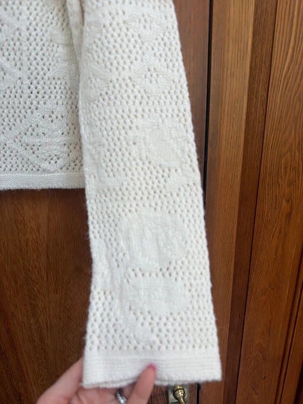 Zara Mango cream knit jumper size small S UK8