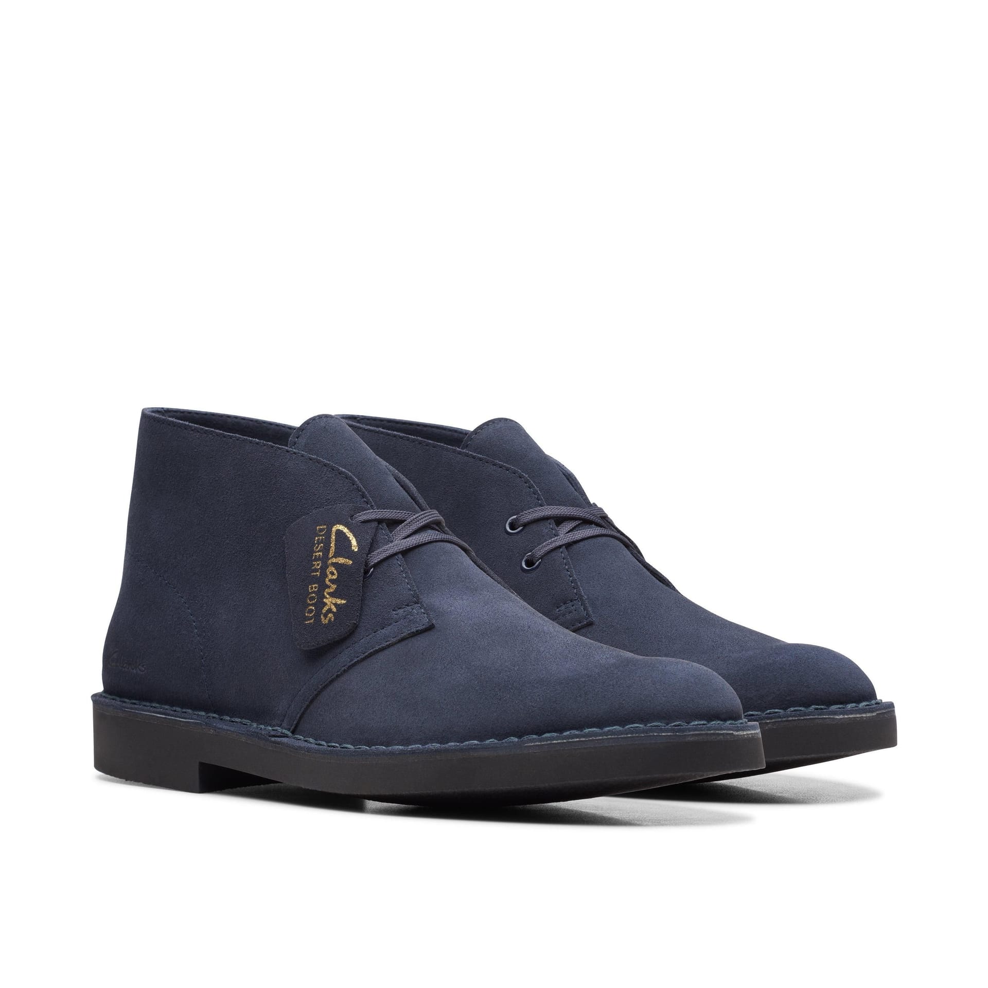 Clarks Clarks Men's Desert Boot Evo Navy Suede Ankle Boots, Desert Boots, Lace Up in Blue - 4