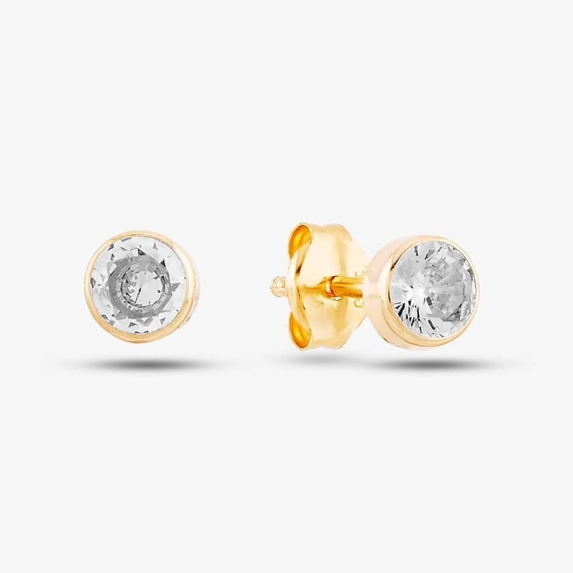 T.H.Baker T.H.Baker Women's 9ct Yellow Gold Cubic Zirconia Stud Earrings 1.57.9949 - 1