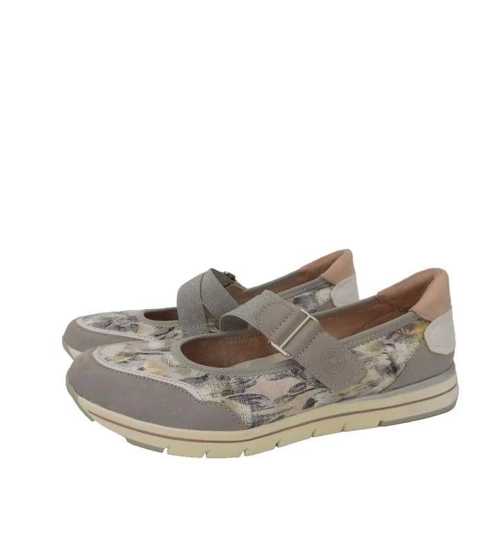 Pavers Pavers Relife Shoes Mary Jane Comfort Fit UK 5 Womens Grey Hook Loop Lightweight - 1