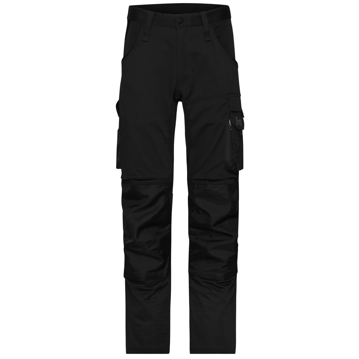 James and Nicholson Men's Stretch Plain Slim Work Trousers in