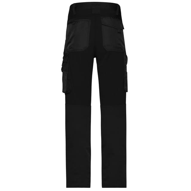 James and Nicholson James and Nicholson Men's Stretch Plain Slim Work Trousers in Black - 2