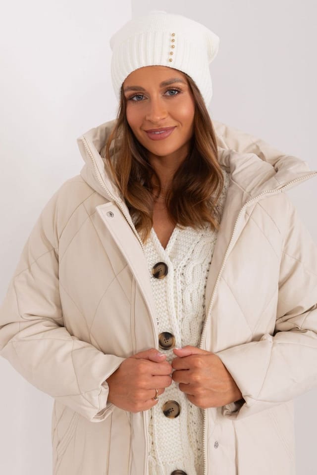 Love Lace Love Lace Women's Beanie with Adjustable Fit & Breathable Fabric in White - 2