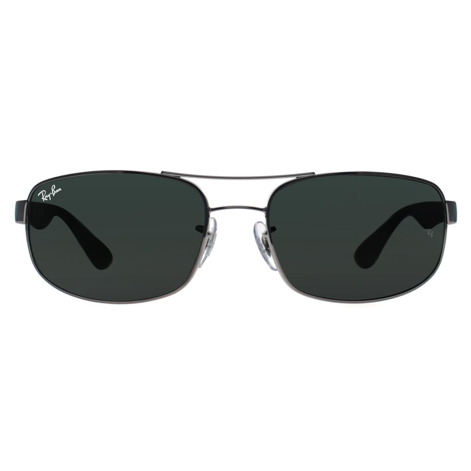 Ray-Ban Ray-Ban Men's Rectangle Gunmetal Green 3445 Sunglasses in Grey